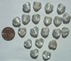 11mm 20 Pressed Silver Foil Heart Clear